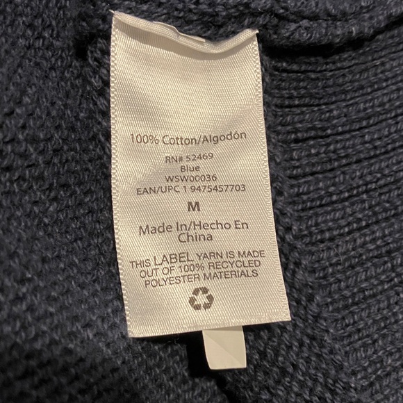 NWT Free Assembly Navy Cotton Sweater - Picture 6 of 6